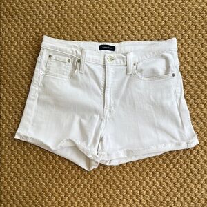 J. Crew White High-Waisted Jean Shorts